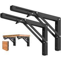 Fenoplasticaforehill 2 Pezzi Staffe Per Mensole Pieghevoli In Acciaio Inox, Supporto Per Console Pieghevole Per Mensole A Parete, Capacità Di Carico 