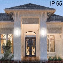 Lampada Led Da Parete Applique Ovale 12w Luce Fredda 6000k Interni Esterni Fc103