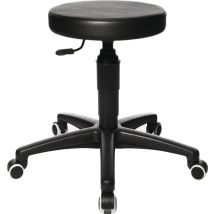 Drehhocker Tec 70 mit Rollen – 72270D10H – Sitzhöhe 390-520 mm – Sitzdurchmesser 350 mm – Schwarz
