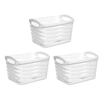 Kit 3 Cestas Medianas Rectangulares 1,5 Litros 7house