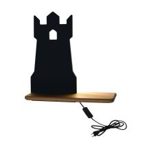 Applique Candellux Tower Led 4w 4000k Nero/legno 21-85030