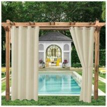 Outdoor-gardinen Für Garten, Terrasse Oder Pavillon Verdunkelungsgardinen Mit Wind-, Uv- Und Schimmelschutz Wärmeisolierende Gardinen Mit Knopflöchern