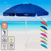 Ombrellone Mare Girafacile 200 Cm Protezione Uv Spiaggia Pesca Ermes - Blu