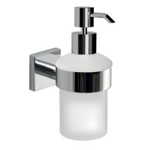 Dosasapone Con Erogatore In Cromall Da Muro In Acciaio Inox Aisi 304 E Cromall Fj81 Gedy Serie Fuji Cromato