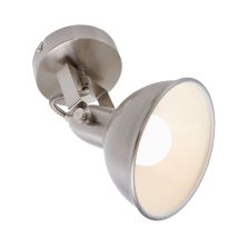 Faretto Da Parete Con Spot Orientabile E Girevole 1xe14 40w Metallo Bianco Satinato Briloner