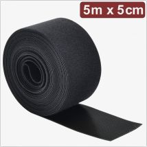 Quadrios 24ca310 Klettband Zum Bündeln Haft- Und Flauschteil (l X B) 5 M X 5 Cm Schwarz 5 M