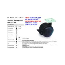 Ruota Gayner 20-43FS con freno – Alta qualità e design robusto – 480656