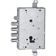 Fiam – Serratura triplice ISEO 668GF per porte blindate – 4 catenacci, corsa 30mm, interasse 28mm, zincata
