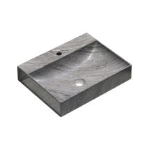 Ceramica Globo - Lavabo Sobre Encimera De Cerámica 60.47 Globo T-edge B6r65 Gris Rayado - Globo Sg