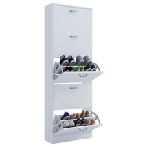Schuhschrank Sipos XL – H. 170 x B. 59 x T. 22 cm – 5 Fächer für 30 Paar Schuhe – VCM