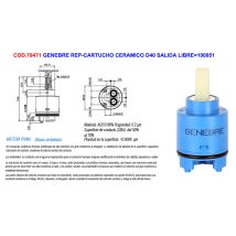Cartuccia In Ceramica D40 Uscita Libera Genebre 100051