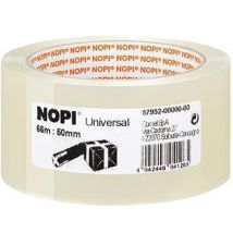 NOPI Packband PP farblos 66m x 50mm – hohe UV-Beständigkeit – für Verpackungsindustrie – 0,045mm Dicke