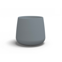 Vase Design Moderne Ø93 H65 En Polymère Gris Résistant Pour Intérieur Et Extérieur - Fabriqué En Italie - Monacis