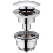 Cornat T317421oh Valvola Di Scarico Push Up 1 1/4" Per Lavabo, Cromata, Cromo (lucido)