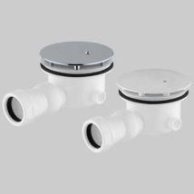 Piletta Doccia Foro 90 Mm Con Snodo - 1" 1/2 - 40 Cover Bianca