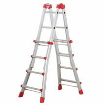 Teleskopleiter Hailo Profistep Multi 4x4 Stufen 4,7 M