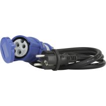 Unitec - Caravan-cee-adapter 16a H07rn-f3g2,5 1,5m Blau Adapterstecker