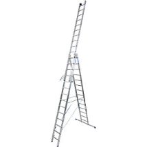Krause - Escalera Multiusos De 3 Piezas Con Tramo Extraíble 3 X 14
