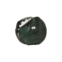 Sac De Rangement Rond Pour Couronnes, Étoiles Ou Guirlandes, Vert, En Pet Avec Poignée De Transport, Ø 60 Cm