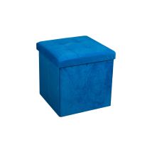 Hobag - Beweglicher Pouf Abnehmbarer Sitzhocker Für Den Zugang Zu Stauraum. - Blau