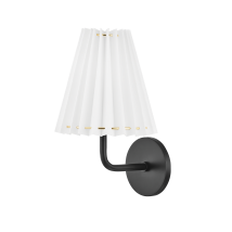 Hudson Valley - Demi Applique Murale À 1 Lumière Noir Doux Avec Abat-jour
