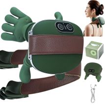 Masseur Cervical, Masseur Dos Et Cervicales Avec Chaleur, Appareil De Massage Bionique 4d Pour Le Cou Sans Fil, Ergonomique Coussins De Nuque Massants