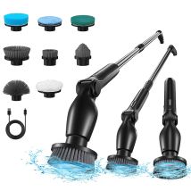 Apex Cordless Electric Spin Scrubber ,4 Brush Heads & 2 Speed Modes - ,for Home Cleaning