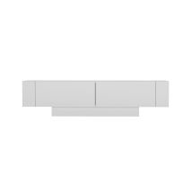 Calicosy - Mueble De Tv Con 2 Puertas Y 2 Estantes Murales Blancos L150 Cm - Matera