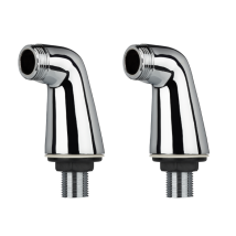 Paini – Par de columnas de grifería cromadas de lujo – Latón macizo – Altura 70 mm – Compatible con M 3/4" y M 1/2"