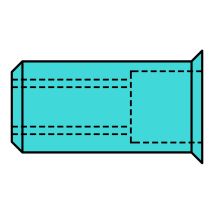 Gesipa - Blindnietmuttern A2-edelstahl Kleinkopf M 5 X 7 X 12,5