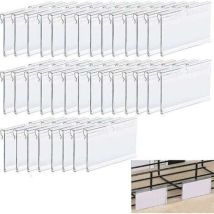 [neuwertig]packung Mit 36 Hochwertigen, Transparenten Pvc-etikettenhaltern, Preisschildhaltern Aus Kunststoff, Regaletikettenhaltern, Etikettenhaltern