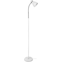 Lámpara De Pie Megara 1xe27 Al.155xd.22cm Blanco