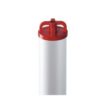 Potelet en plastique à bétonner – 1160 mm – Résistant aux intempéries – Rouge et blanc – KaiserKraft
