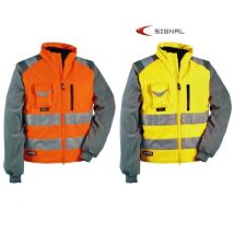 Trade Shop - Gilet Imbottito Signal Cofra Catarifrangente Da Lavoro Antinfortunistica Giubbin - Amarillo