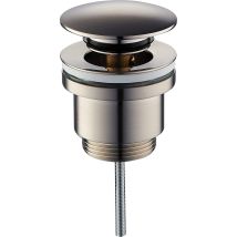 Tecom - Piletta Di Scarico Standard Tonda Clic-clac Colore Acciaio Spazzolato Damast 18215 Acciaio Spazzolato