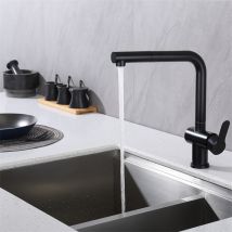 Miscelatore Da Cucina Con Bocca Estraibile Rubinetto Da Cucina In Acciaio Inox Di Alta Qualità Girevole A 360° Rubinetto Da Cucina Nero