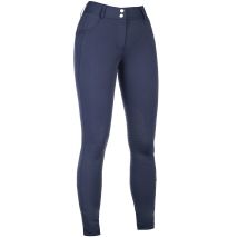 52 It, Blu Navy: Pantaloni Donna Per Equitazione Modello Ari Mid Rise Con Grip Al Ginocchio In Silicone