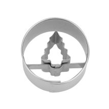 Tannenbaum Ausstechform – Edelstahl – Ø 3,0 cm – rostfrei, spülmaschinenfest, lebensmittelecht
