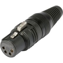 Hi-x4cf-g Xlr-steckverbinder Buchse, Gerade Polzahl: 4 Schwarz 1 St. - Hicon