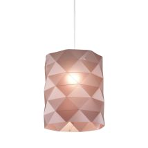 Rosa Metallaufhängung – Durchmesser 27 cm – Höhe 32 cm – 1x MAX 30W E27 – Transparentes Kabel 120 cm