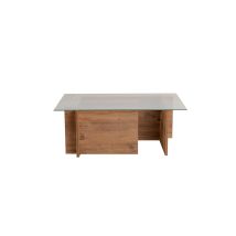 Calicosy - Mesa De Centro Con Tablero De Vidrio L105 Cm - Noah