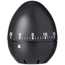 Chef Aid - Timer Meccanico A Forma Di Uovo, Colore: Nero