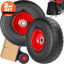 Gardebruk Ruedas De Carretilla Set De 2 Caucho Macizo De Poliuretano Antipinchazos Eje 20 Mm Capacidad De Carga De 200 Kg