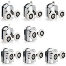 8 Rollen Für Duschschiebetüren, Zinklegierung, Rollen Für Duschschiebetüren, 23 Mm Durchmesser, Zwillingsräder, Ersatz Für Badezimmer