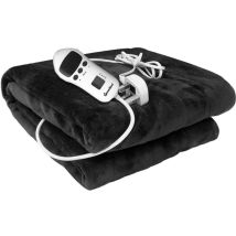 Groundlevel – Fleece Heated Electric Blanket Throw – 160 x 120 cm – 6 Temperature Settings – Remote Control – Overheating Protection
