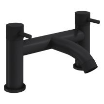 Gravity Bathrooms - Luxury Solid Brass Round Lever Bath Filler Tap - Black