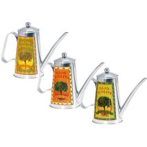 Oliera Da Cucina Tavola Contenitore Porta Olio 500 Ml. Acciaio Inox - Eva