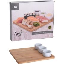 Bandeja C/3 Bol Sushi Bambú