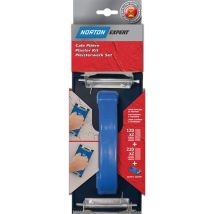 Flexovit - Norton Expert Schleifset Gips 93x230mm 1 X Block 4 X Schleifgitter