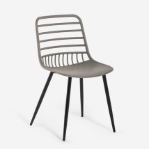 Moderne Stühle Aus Polypropylen Für Küche, Esszimmer, Bar Lenny - Grau